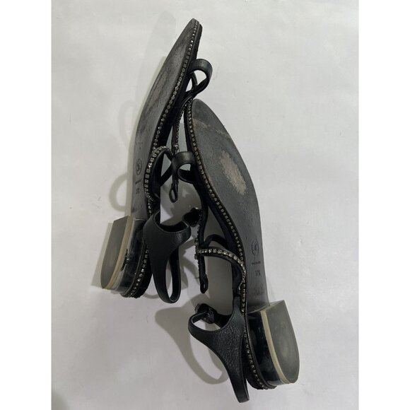 Chanel Embellished Strappy CC Sandals in Black - Picture 5 of 6